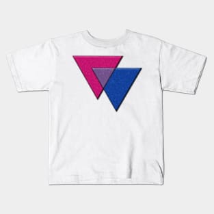 Bisexual Pride Flag Colored Triangles Symbol Kids T-Shirt